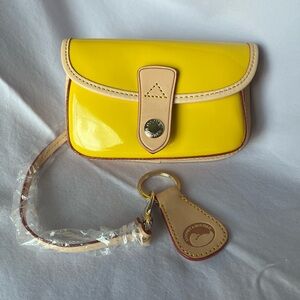 NWOTs Dooney & Bourne Patent and Vachette Leather wraistlet and key fob.
